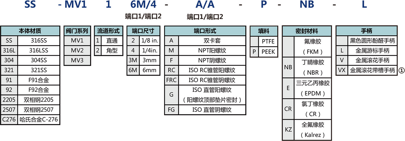 MV1係列通用型計量閥選型說明