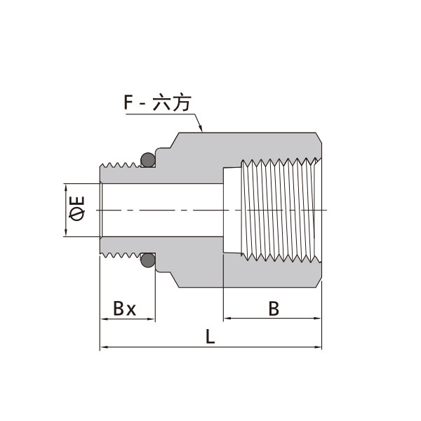 SAE/MS外螺紋轉NPT內螺紋直通